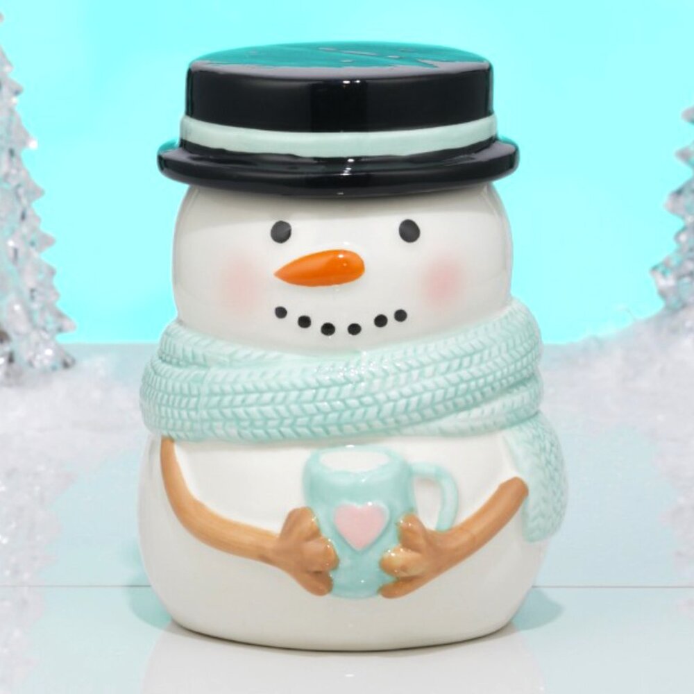 Holiday Snowman Ceramic Jar - Charmed Aroma Christmas / Winter